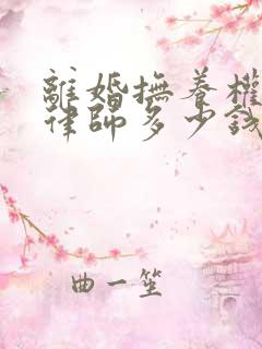 离婚抚养权纠纷律师多少钱