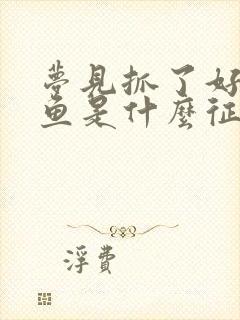 梦见抓了好多黑鱼是什么征兆