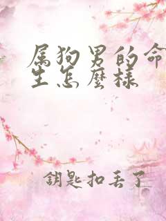 属狗男的命运一生怎么样