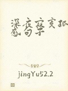 深夜寂寞孤独伤感句子