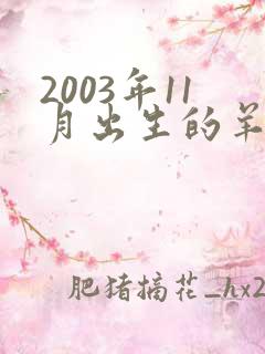 2003年11月出生的羊运势如何