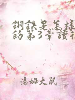 钢铁是怎样炼成的第3章读后感悟