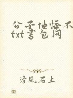 公子他悔不当初txt书包网