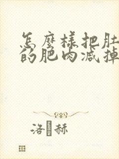 怎么样把肚子上的肥肉减掉