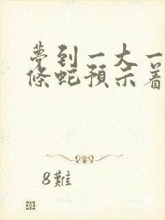 梦到一大一小两条蛇预示着什么