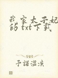 我家太子妃超凶的 txt下载