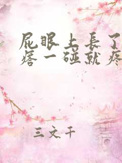 屁眼上长了个疙瘩一碰就疼