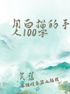 用白描的手法写人100字