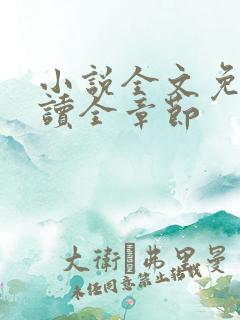 小说全文免费阅读全章节