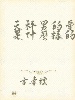 天秤男的爱情观是什么样的