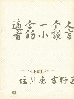 适合一个人晚上看的小说言情