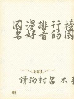 国漫排行榜前十名好看的国漫