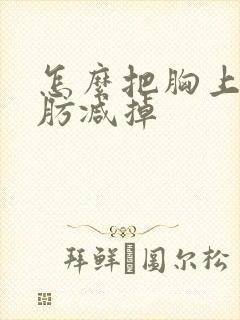 怎么把胸上的脂肪减掉