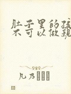 肚子里的孩子可不可以做亲子鉴定