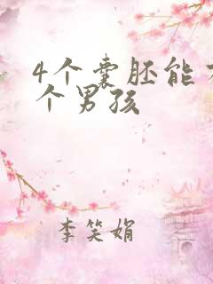 4个囊胚能有几个男孩