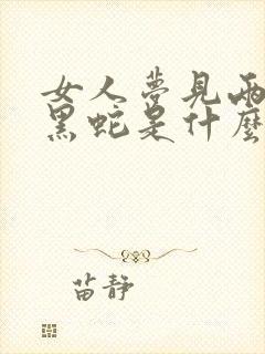 女人梦见两条大黑蛇是什么预兆