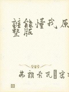 谁能懂我原唱完整版