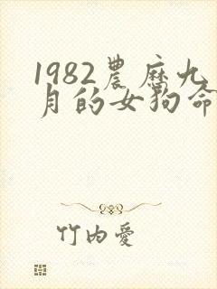 1982农历九月的女狗命运
