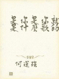 是你是你就是你是什么歌的歌词