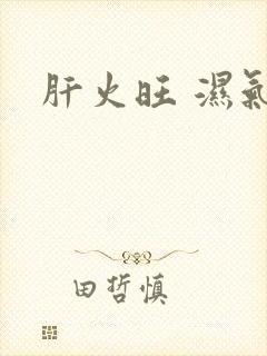 肝火旺 湿气重