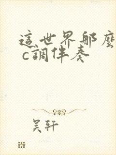 这世界那么多人 c调伴奏