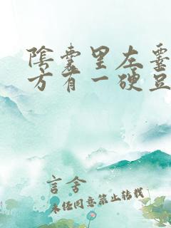 阴囊里左睾丸下方有一硬豆豆