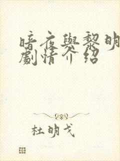 暗夜与黎明全集剧情介绍