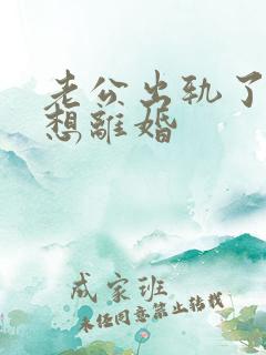 老公出轨了咋办想离婚