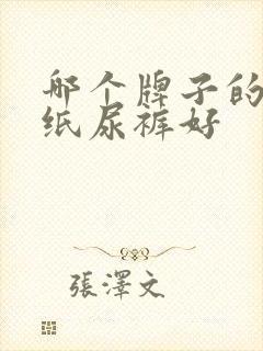 哪个牌子的婴儿纸尿裤好