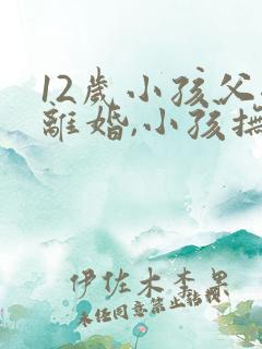 12岁小孩父母离婚,小孩抚养权归谁