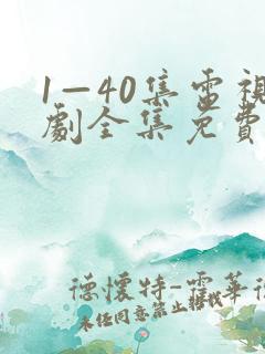 1—40集电视剧全集免费观看