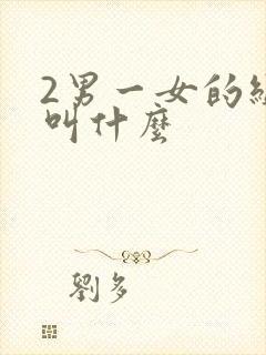 2男一女的组合叫什么