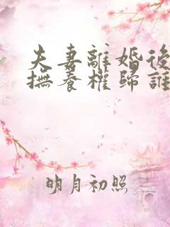 夫妻离婚后孩子抚养权归谁