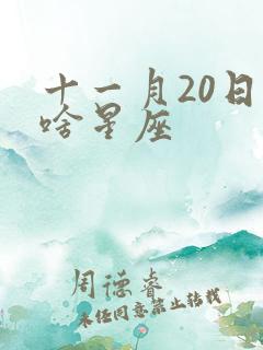 十一月20日是啥星座