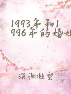 1993年和1996年的婚姻相配吗