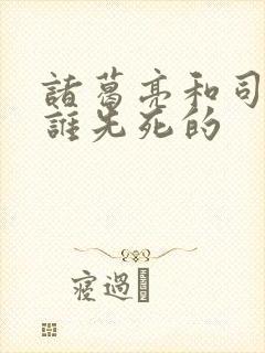 诸葛亮和司马懿谁先死的