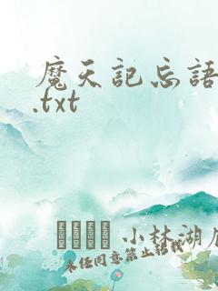 魔天记忘语小说.txt