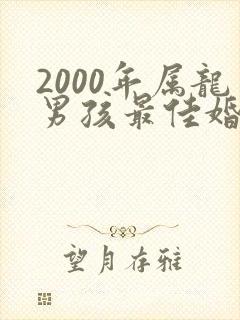 2000年属龙男孩最佳婚配属相
