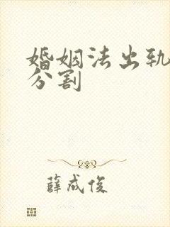 婚姻法出轨财产分割