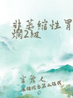 非萎缩性胃炎糜烂2级