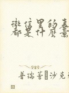 微信里的表情包都是什么意思图解