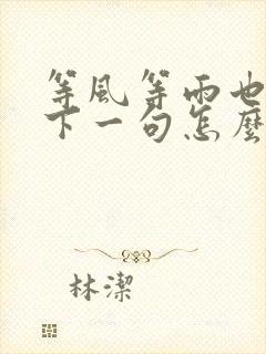 等风等雨也等你下一句怎么说