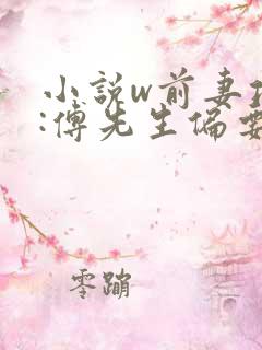 小说w前妻攻略:傅先生偏要宠我,