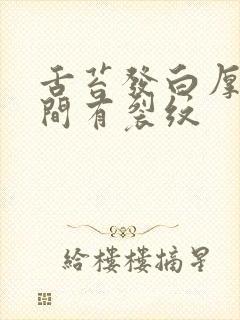 舌苔发白厚腻中间有裂纹