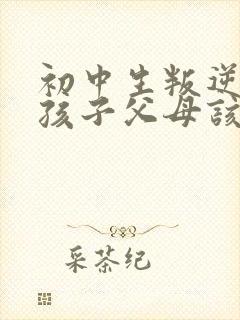 初中生叛逆期的孩子父母该怎么沟通