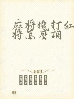 麻将机打红中麻将怎么调