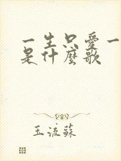 一生只爱一个人是什么歌