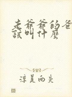 老爷爷的爸爸应该叫什么