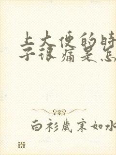 上大便的时候肚子很痛是怎么回事