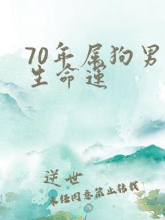 70年属狗男一生命运